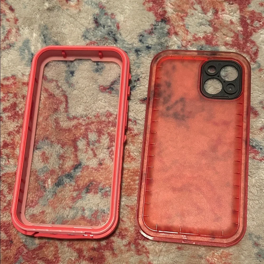 Protective Red Phone Case Iphone 13-15